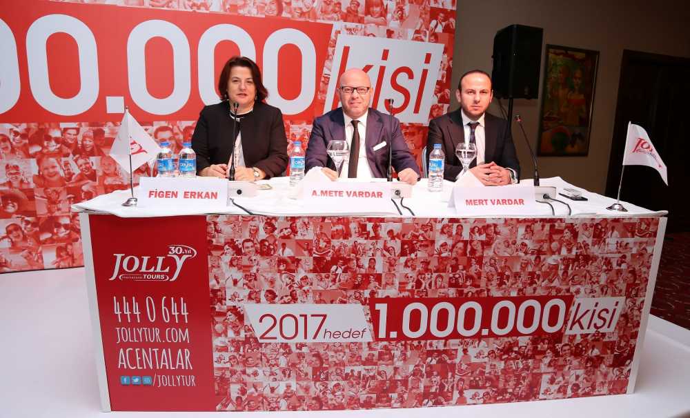 JOLLY TUR 2017’de 1 Milyon kişiyi tatile çıkaracak