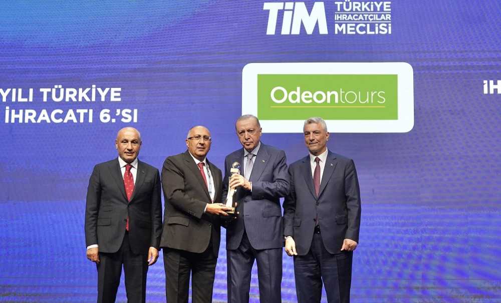  ODEON Turizm,  hizmet ihracatında ilk 10'da ve turizm sektöründe bir numara olmayı başardı. 