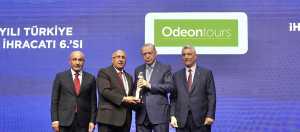  ODEON Turizm,  hizmet ihracatında ilk 10'da ve turizm sektöründe bir numara olmayı başardı. 