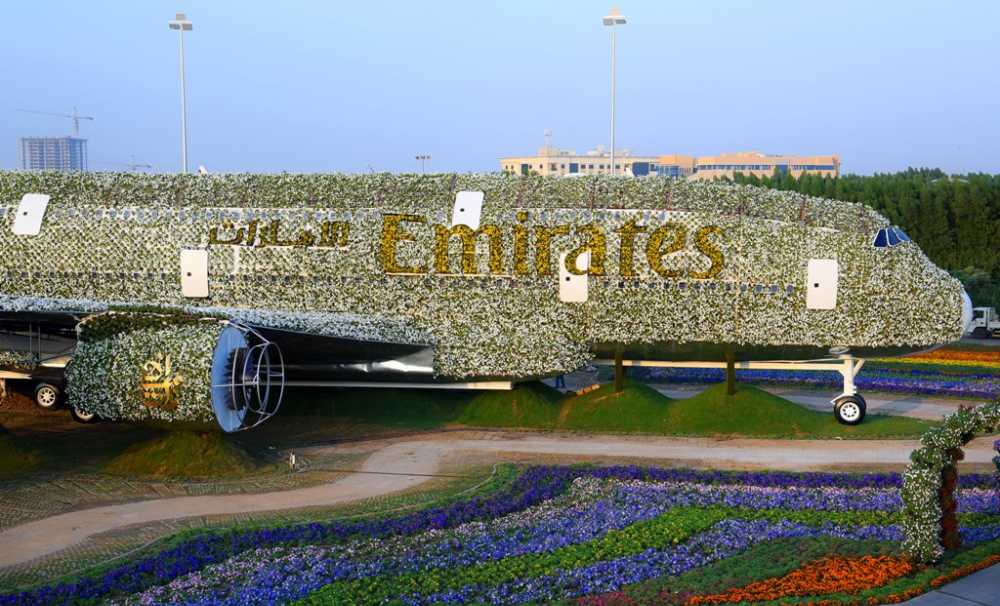 Emirates A380, Dubai Miracle Garden'da Çiçek Açtı