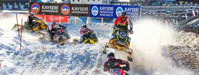  Spor ve kış turizmini Dünya Kar Motosikleti Şampiyonası, buluşturdu
