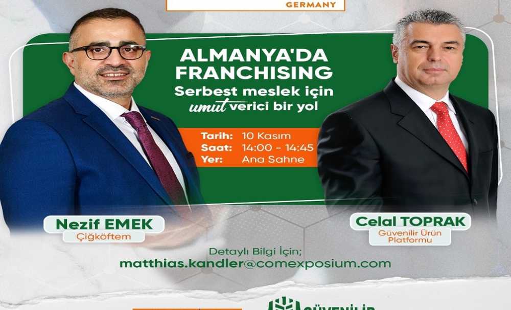 Almanya’da hız kazanan franchise sektörü Türk girişimciler için önemli fırsatlar sunuyor. 