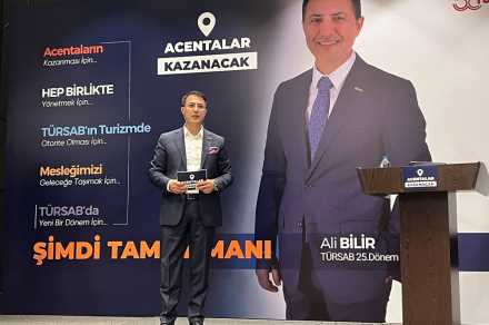 Ali Bilir, Türkiye Seyahat Acenteleri Birliği (TÜRSAB) 25. Dönem başkan adaylığını açıkladı.