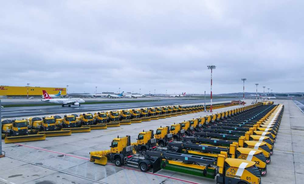  İGA İstanbul Havalimanı, çetin kış şartları için hazırlıklarını tamamladı. 