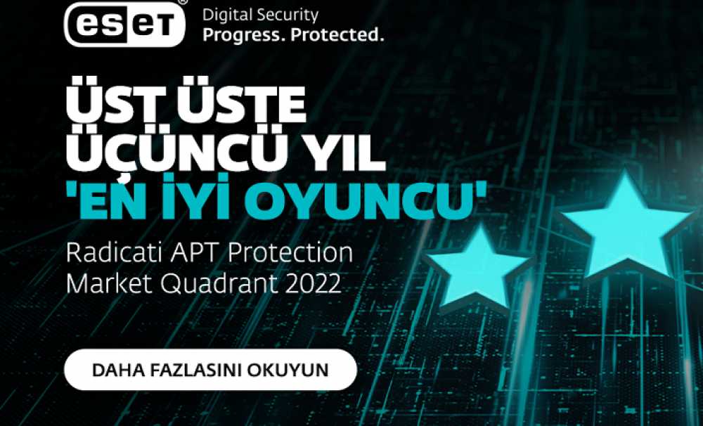 Siber güvenlikte dünya lideri ESET, üst üste üçüncü kez  ‘En İyi Oyuncu’ seçildi.