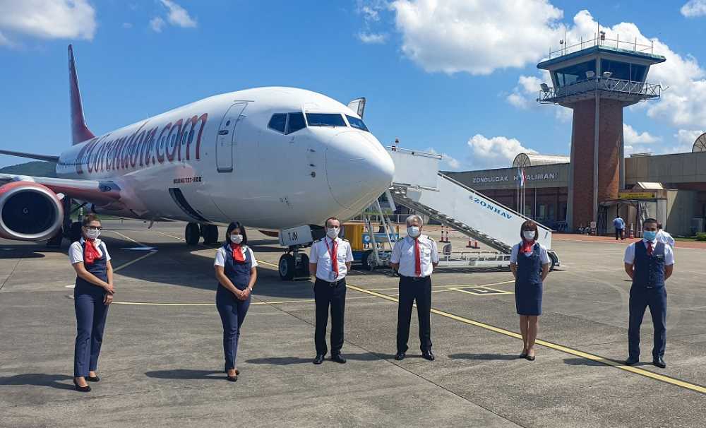 Corendon Airlines Zonguldak Havalimanına İlk Yolcularını İndirdi!,,,