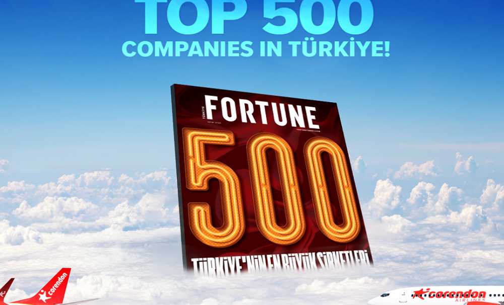 CorendonAirlines, Fortune 500 Türkiye listesinde 146. sırada yer aldı