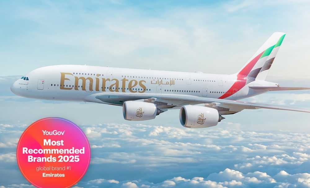  Emirates,YouGov’un 2025’in En Çok Tavsiye Edilen Global Markaları sıralamasında zirvede yer aldı. 