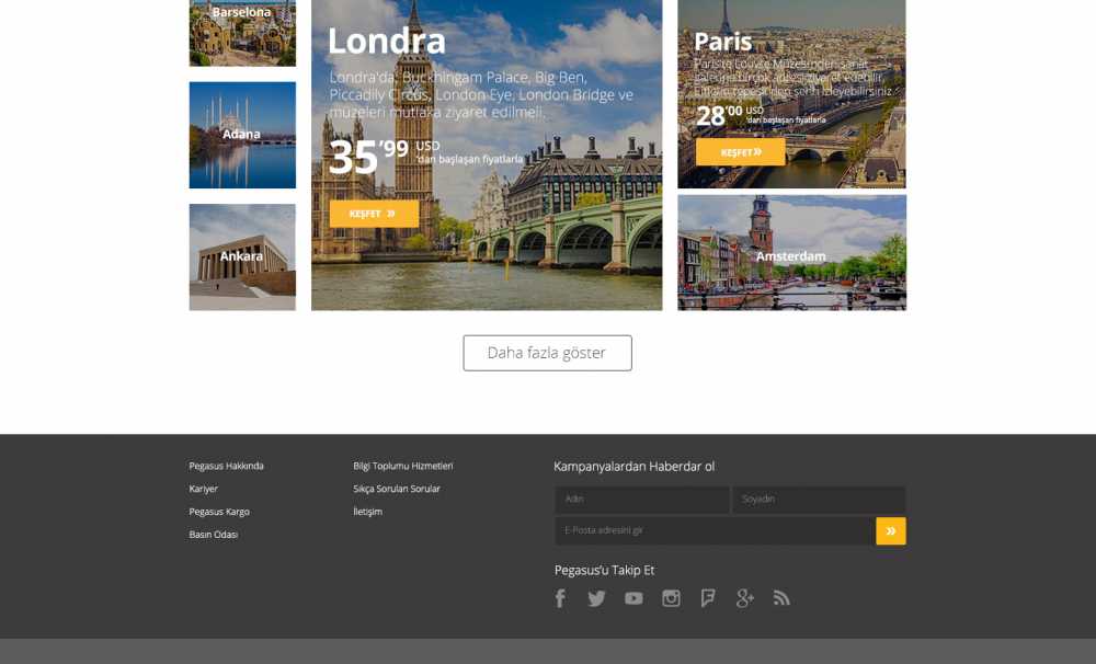 Pegasus’un web sitesi flypgs.com yepyeni bir seyahat deneyimi için yenilendi