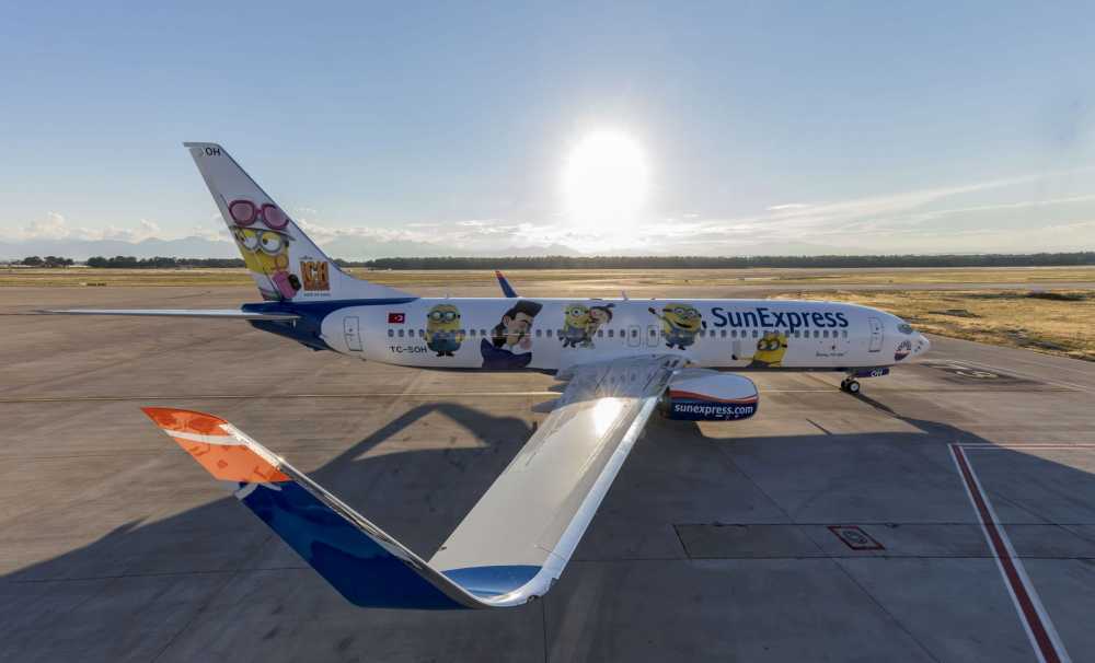 SunExpress’İn Altıncı ve Yılın Son Yepyeni Uçağını "Minyonlar" İle Geldi